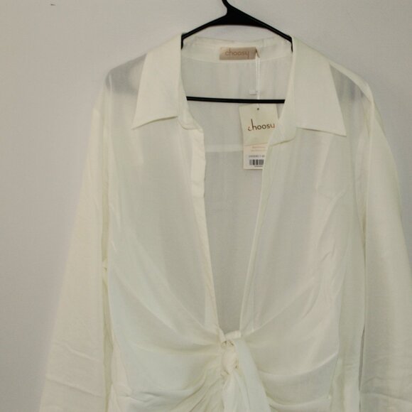 Choosy Crosby Plunging Shirt Dress Size 20 - Picture 3 of 14